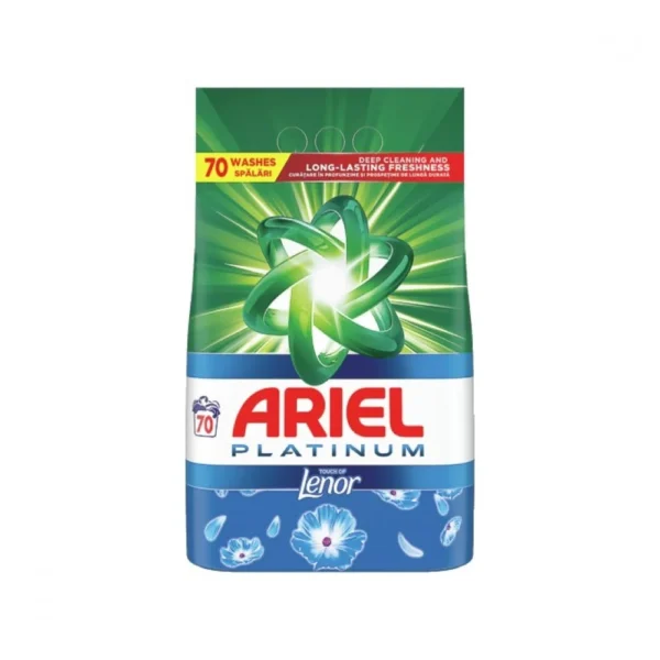 ARIEL Platinum Прах за пране с омекотител, 4.55кг, 70 пранета, УНИВЕРСАЛЕН