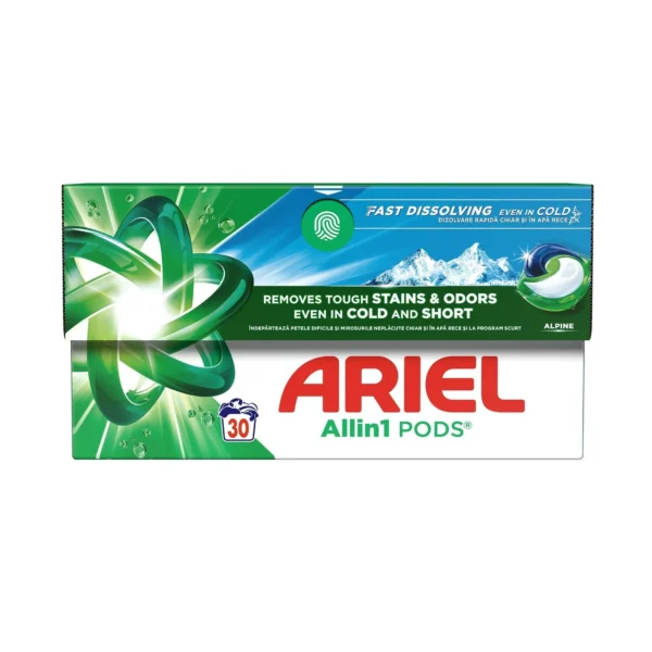 ARIEL All in One PODS Alpine Капсули за пране, 19бр, УНИВЕРСАЛ
